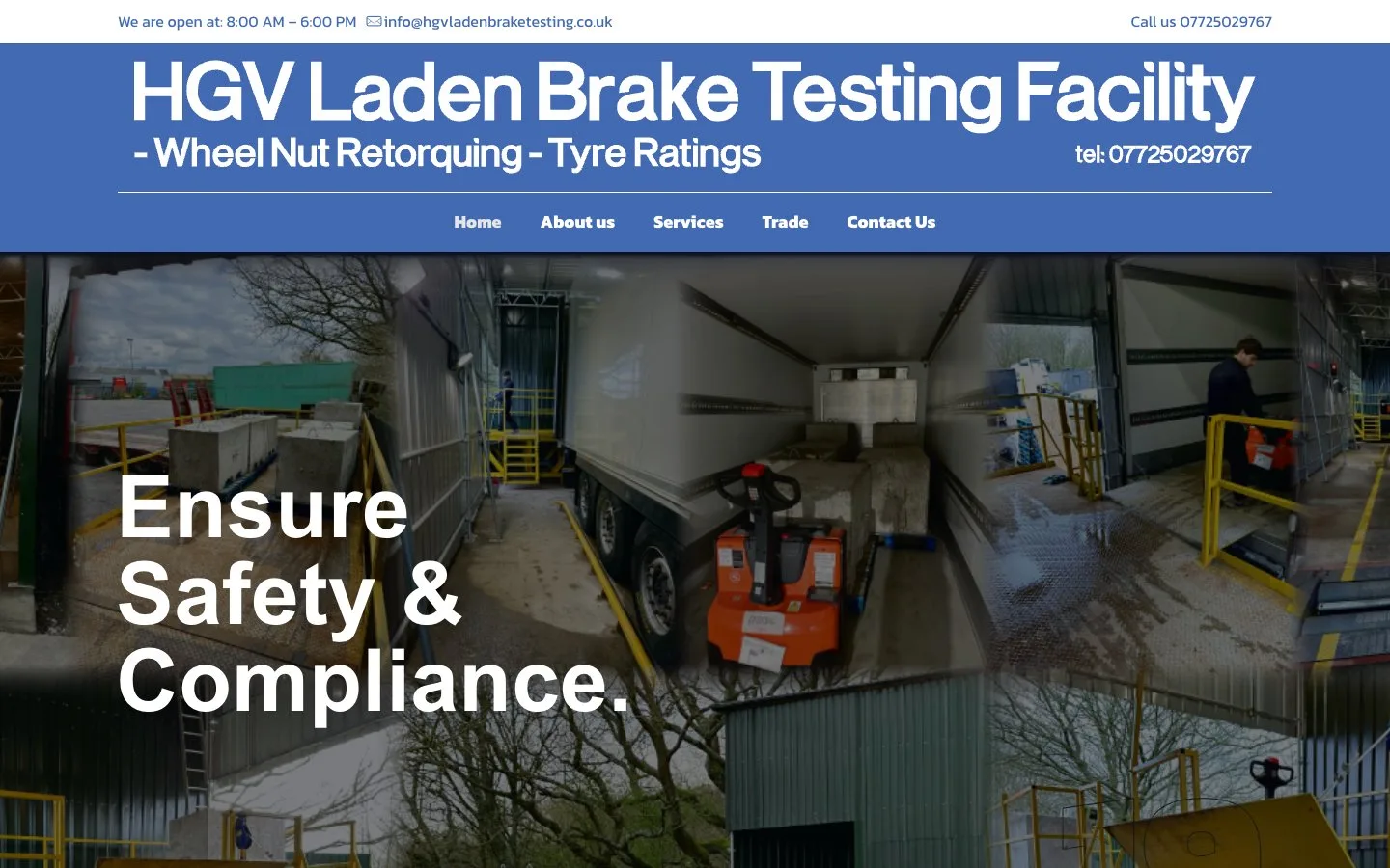 HGV Laden Brake Testing Facility