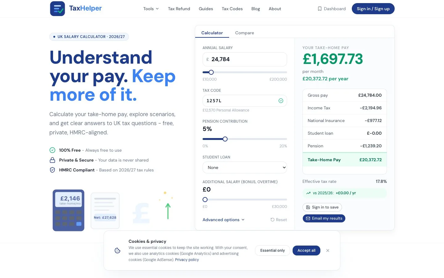 TaxHelper - UK Salary Calculator