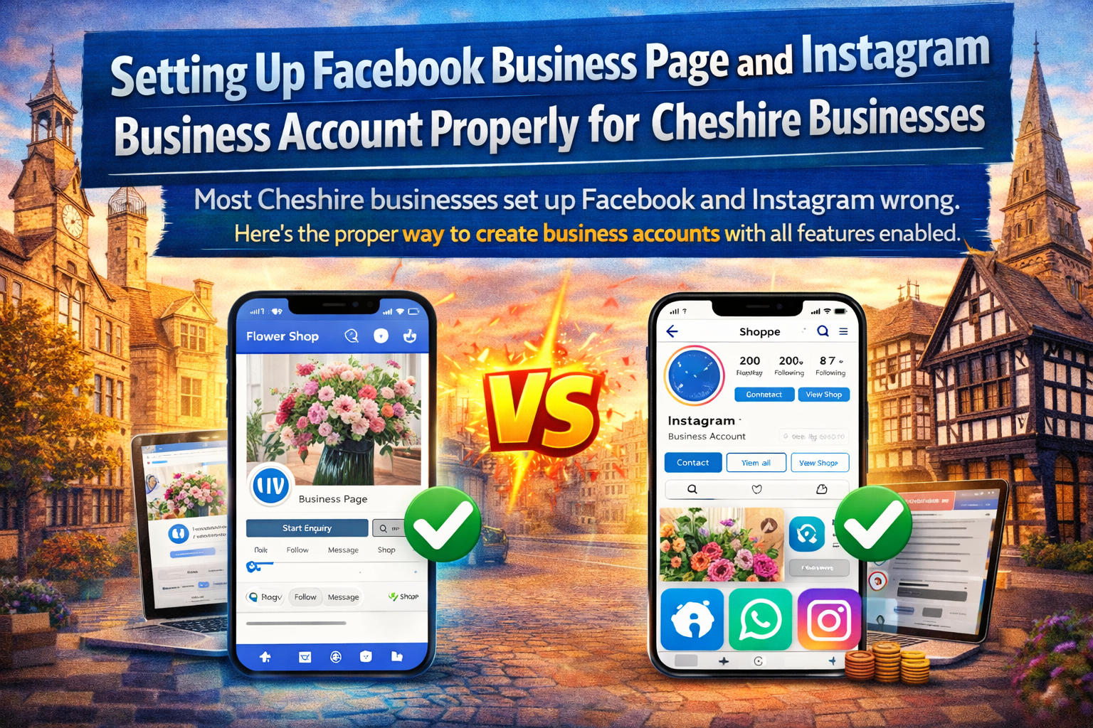 Setting Up Facebook Business Page and Instagram Business Account Properly for Cheshire Businesses